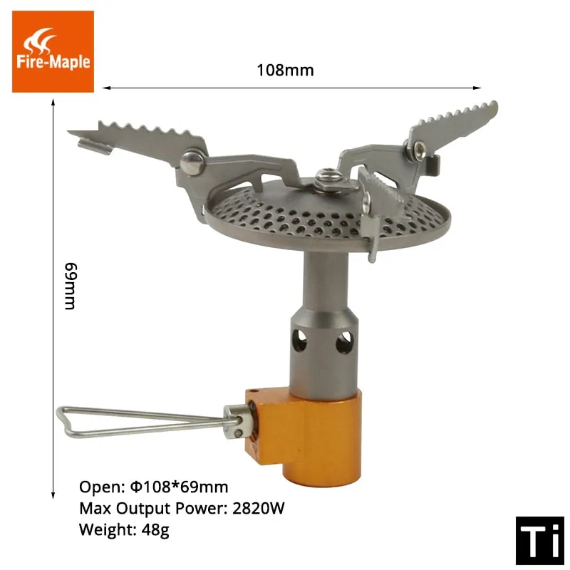 Fire Maple FMS-116T Outdoor Mini Camping Stoves Gas Burner For Backpacking 48g 2300W Portable